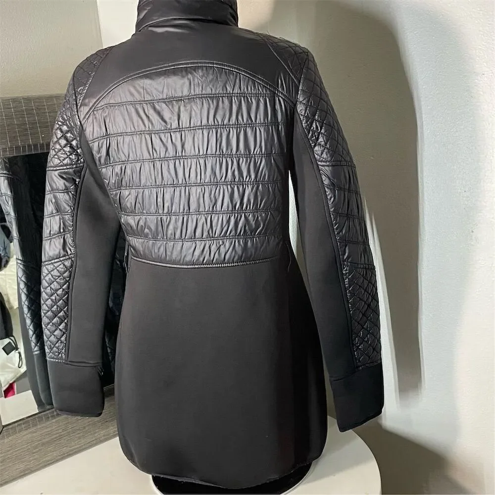 COPY - Michael Kors Women's Quilted Mixed Media Coat Black Size S Winter Casual